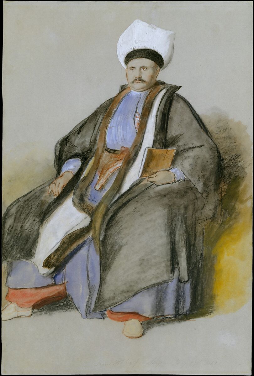 Abram Incab Messir, Sir David Wilkie (British, Cults, Scotland 1785–1841 off Gibraltar), Colored chalks and watercolor with white gouache (bodycolor) on gray paper