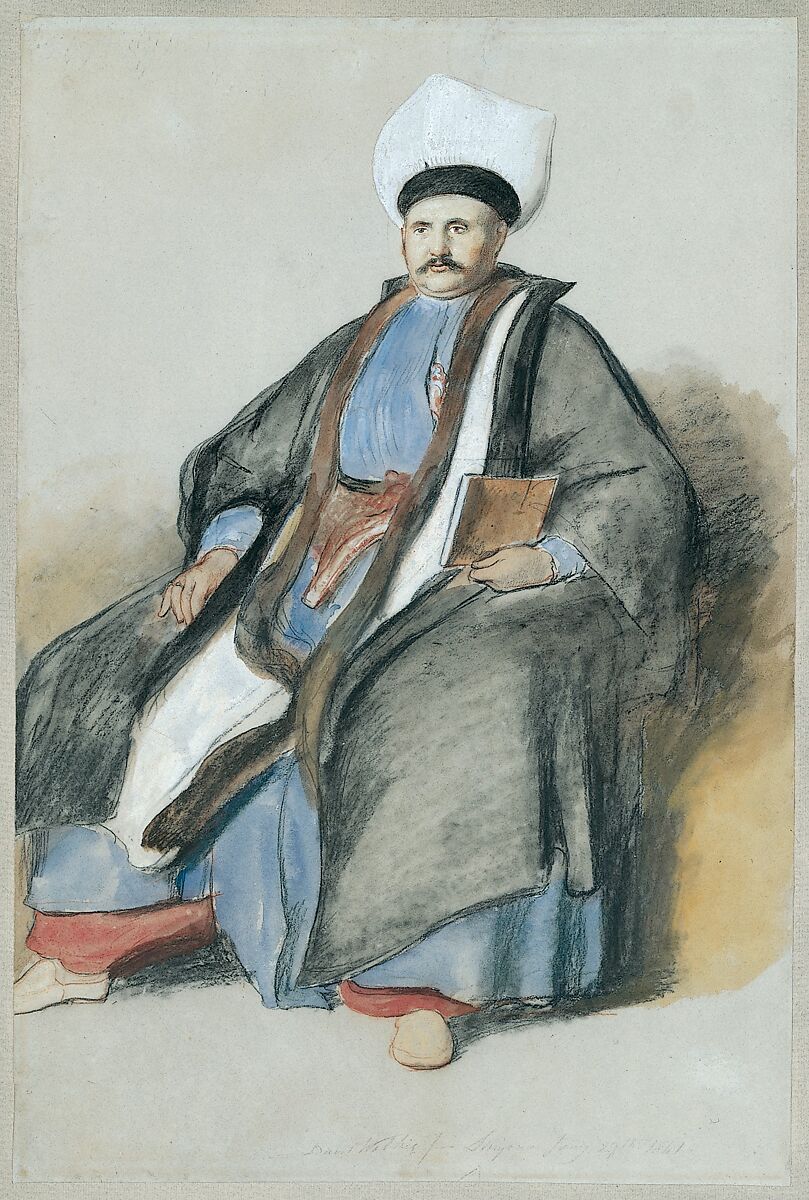 Abram Incab Messir, Sir David Wilkie (British, Cults, Scotland 1785–1841 off Gibraltar), Colored chalks and watercolor with white gouache (bodycolor) on gray paper