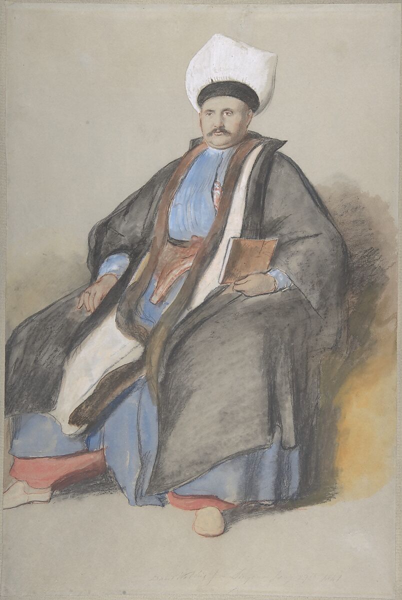 Abram Incab Messir, Sir David Wilkie (British, Cults, Scotland 1785–1841 off Gibraltar), Colored chalks and watercolor with white gouache (bodycolor) on gray paper 