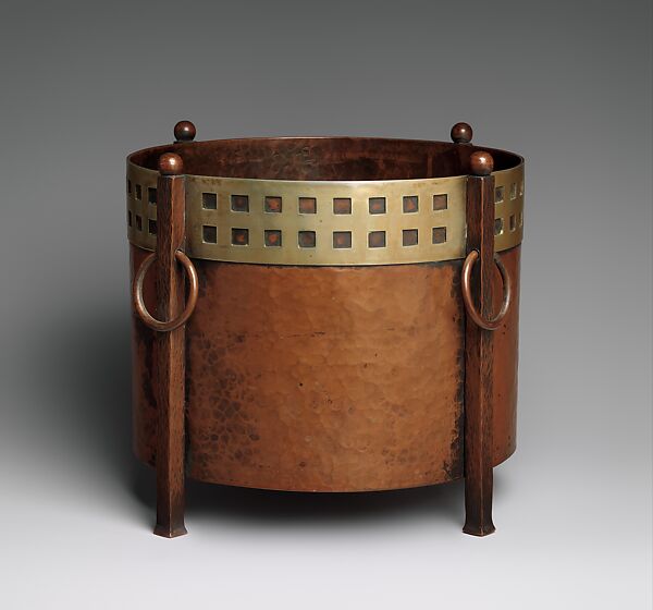 Fern Dish, Designed by Karl Kipp (1882–1954), Copper, brass, American