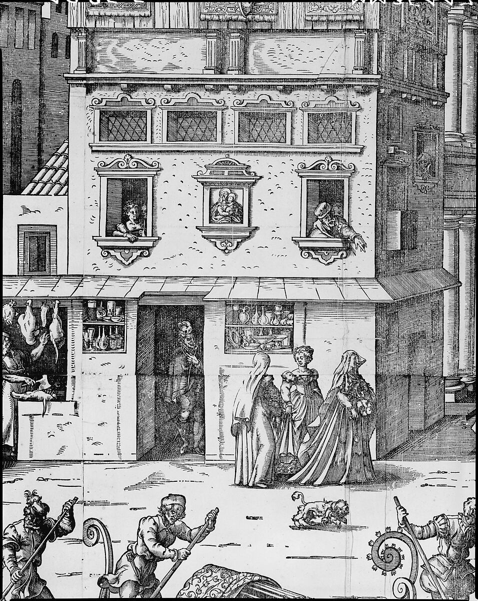 Procession of the Doge to the Bucintoro on Ascension Day, with a View of Venice, ca. 1565, Jost Amman (Swiss, Zurich before 1539–1591 Nuremberg), Woodcut; third state