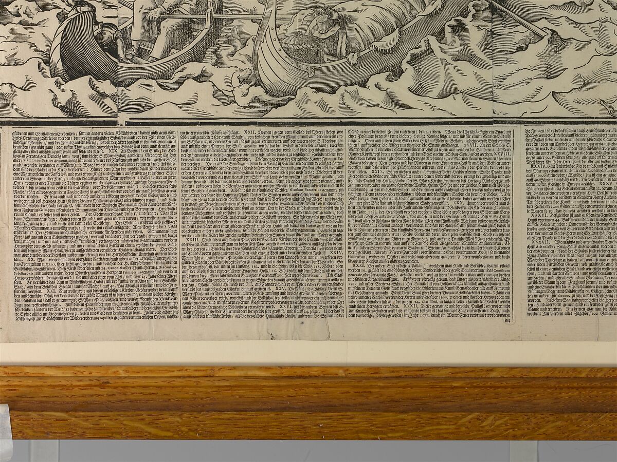 Procession of the Doge to the Bucintoro on Ascension Day, with a View of Venice, ca. 1565, Jost Amman (Swiss, Zurich before 1539–1591 Nuremberg), Woodcut; third state