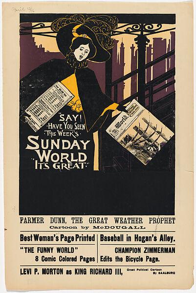 The New York World, April 12, Albert Dakin Gihon (American, Portsmouth, New Hampshire 1866–1950 France), Letterpress 