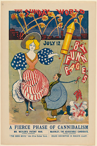 The Sunday World, July 12th, F. Gilbert Edge (American, active New York 19th–20th century), Letterpress 