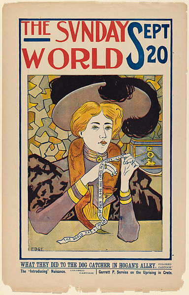 The Sunday World, September 20th, F. Gilbert Edge (American, active New York 19th–20th century), Letterpress 