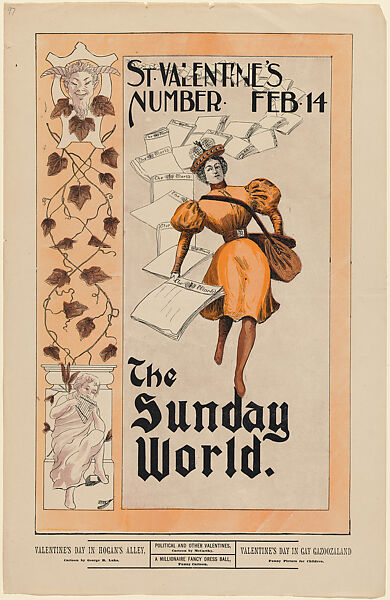 The New York World, St. Valentine's Day Number, February 14th, F. Gilbert Edge (American, active New York 19th–20th century), Letterpress 
