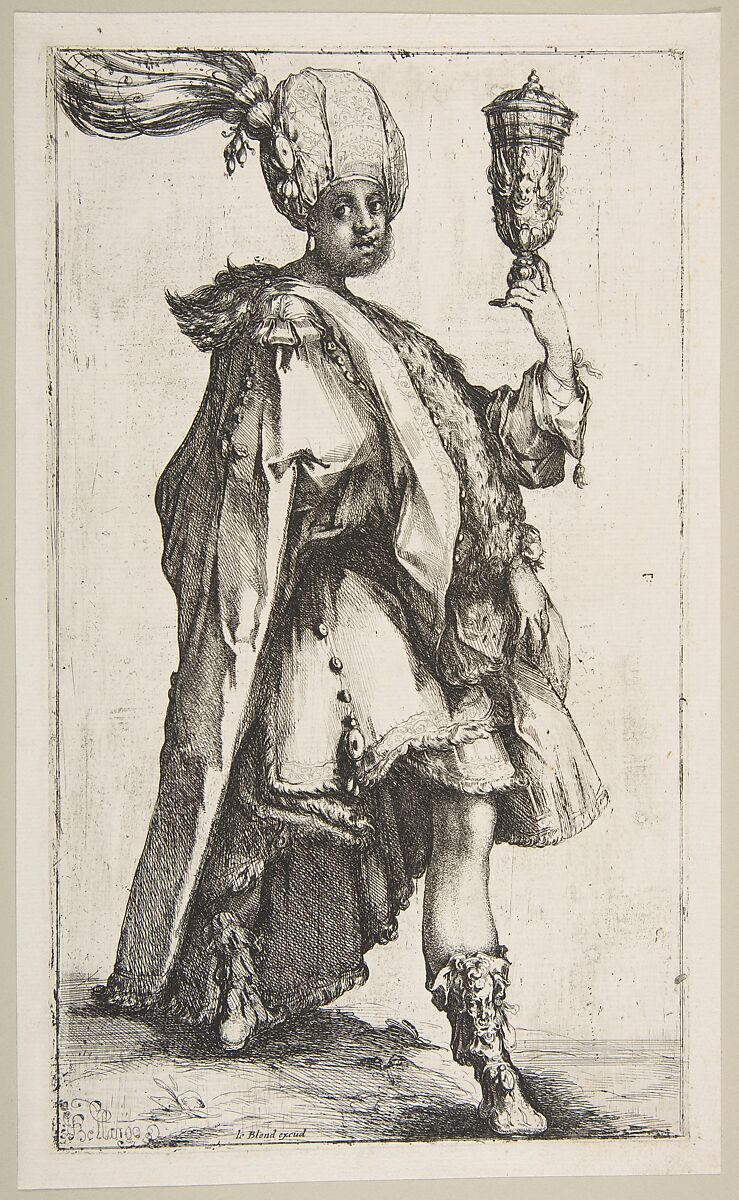 Balthasar, from Three Magi series, Jacques Bellange  French, Etching and engraving