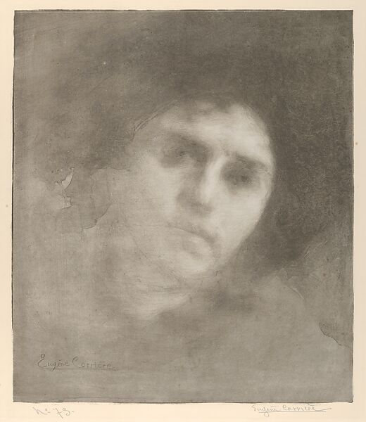 Mme Eugène Carrière (Tête / Head), Eugène Carrière (French, Gournay-sur-Marne 1849–1906 Paris), Lithograph; only state 