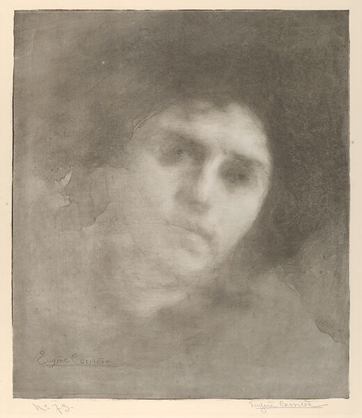 Mme Eugène Carrière (Tête / Head), from "L'Estampe Originale", Eugène Carrière (French, Gournay-sur-Marne 1849–1906 Paris), Lithograph; only state 