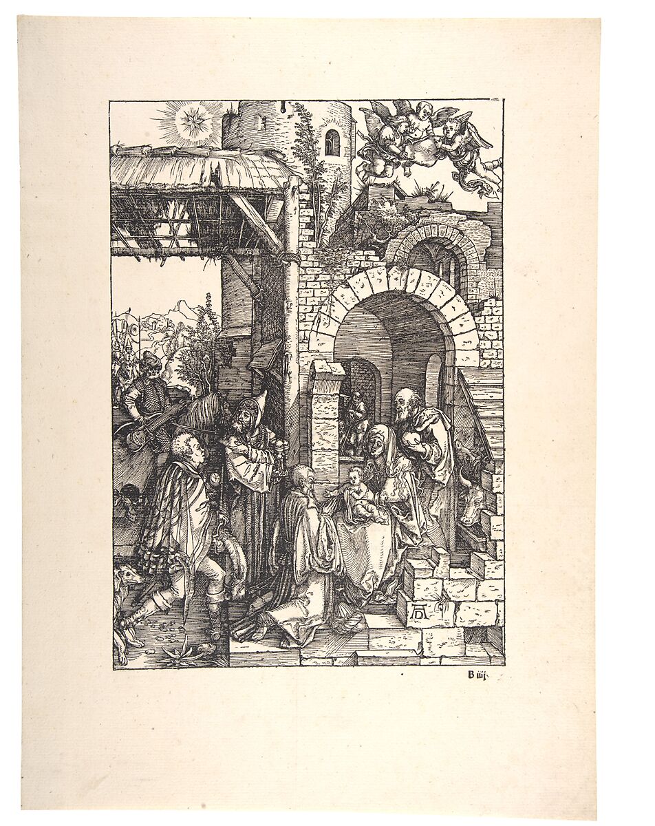 The Adoration of the Magi, from "The Life of the Virgin", Albrecht Dürer (German, Nuremberg 1471–1528 Nuremberg), Woodcut