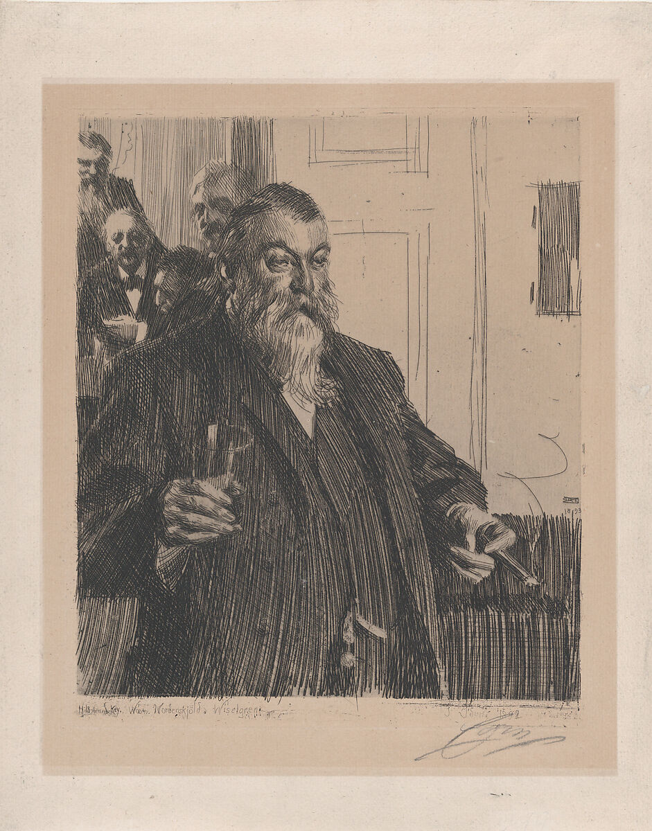 A Toast II, Anders Zorn (Swedish, Mora 1860–1920 Mora), Etching; fifth state of five (Asplund) 