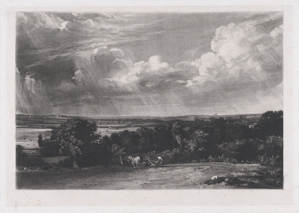 A Summerland, David Lucas (British, Geddington Chase, Northamptonshire 1802–1881 London), Mezzotint on chine collé; proof before published state 