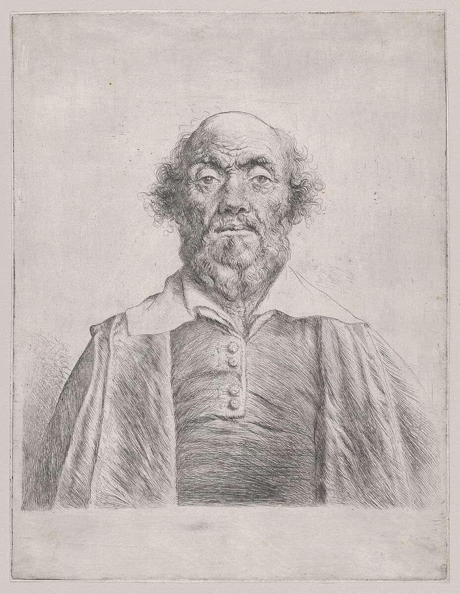 Bust of an Elderly Man, Jan Lievens (Dutch, Leiden 1607–1674 Amsterdam), Etching and drypoint; first state of three 