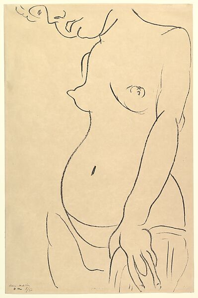 Nude from Three-Quarters, a part of the head cropped, Henri Matisse (French, Le Cateau-Cambrésis 1869–1954 Nice), Lithograph 