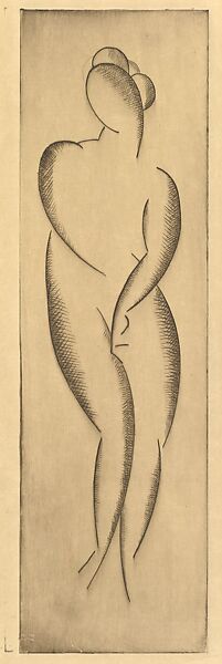 Female Nude, Standing, Elie Nadelman (American (born Poland), Warsaw 1882–1946 Riverdale, New York), Drypoint