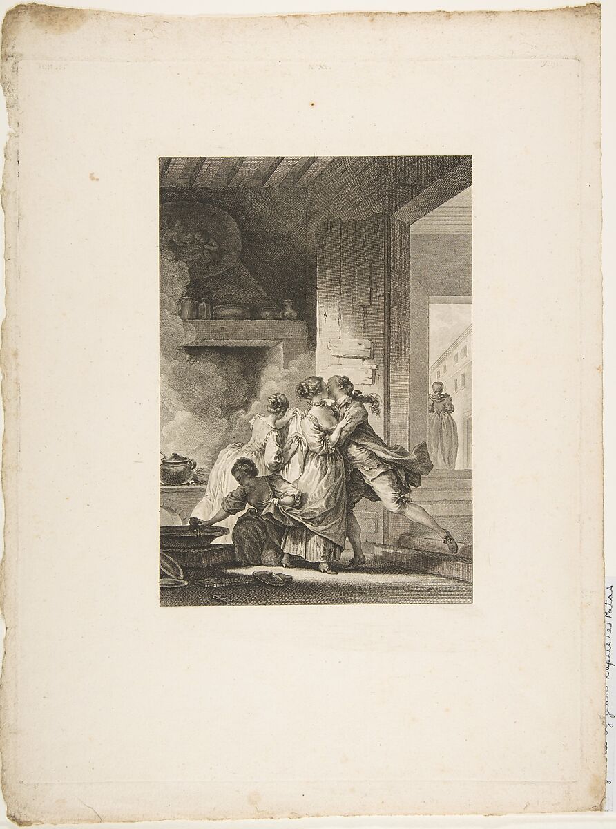 On ne s'avise jamais du tout, from "Contes et nouvelles en vers par Jean de La Fontaine.  A Paris, de l'imprimerie de  P. Didot, l'an III de la République, 1795", Jean-Baptiste Patas (French, Paris 1744?–?1802 Paris), Etching and engraving; second state of three (Cohen) 