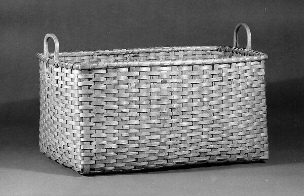 Basket, United Society of Believers in Christ’s Second Appearing (“Shakers”) (American, active ca. 1750–present), Wood, wicker, American, Shaker 