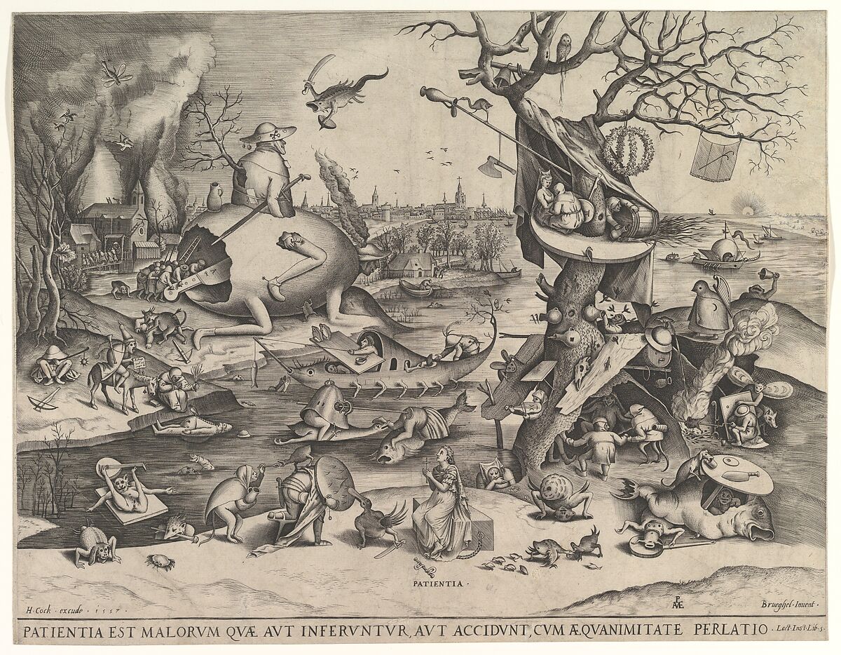 Patience (Patientia), After Pieter Bruegel the Elder (Netherlandish, Breda (?) ca. 1525–1569 Brussels), Engraving 