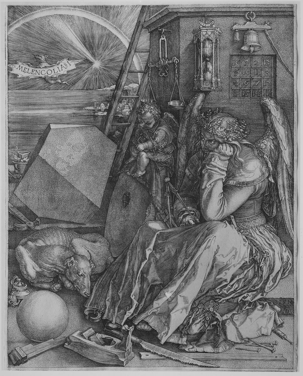 Melencolia I, Albrecht Dürer (German, Nuremberg 1471–1528 Nuremberg), Engraving; second state