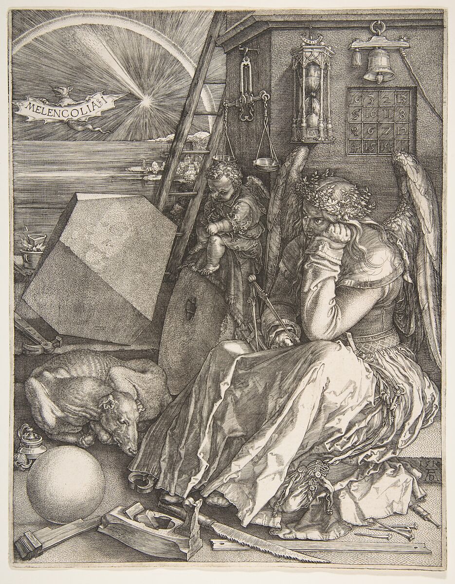 Melencolia I, Albrecht Dürer (German, Nuremberg 1471–1528 Nuremberg), Engraving; second state 