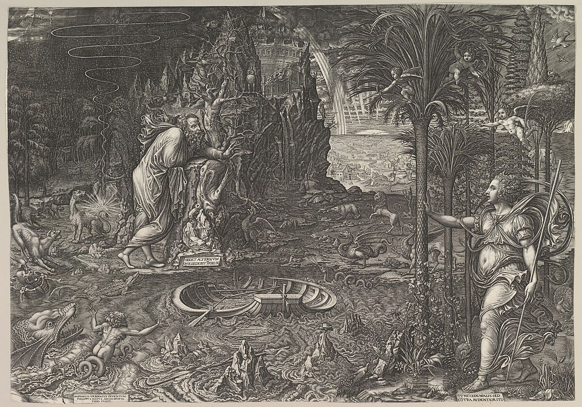 Allegory of Life, Giorgio Ghisi  Italian, Engraving; second state of six (BLL)