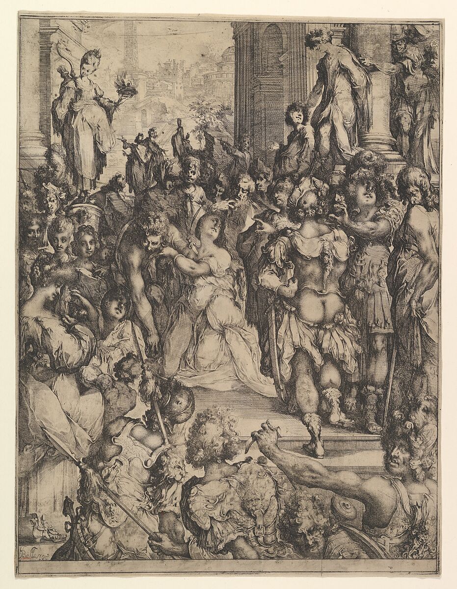 The Martyrdom of Saint Lucy, Jacques Bellange (French, Bassigny (?) ca. 1575–1616 Nancy), Etching 