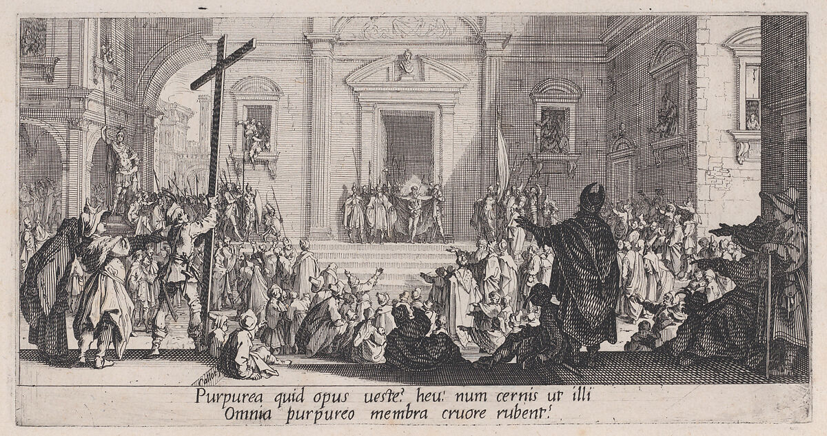 La Présentation au Peuple (The Presentation of Christ to the People), from La Grande Passion (The Large Passion), Jacques Callot (French, Nancy 1592–1635 Nancy), Etching and engraving 