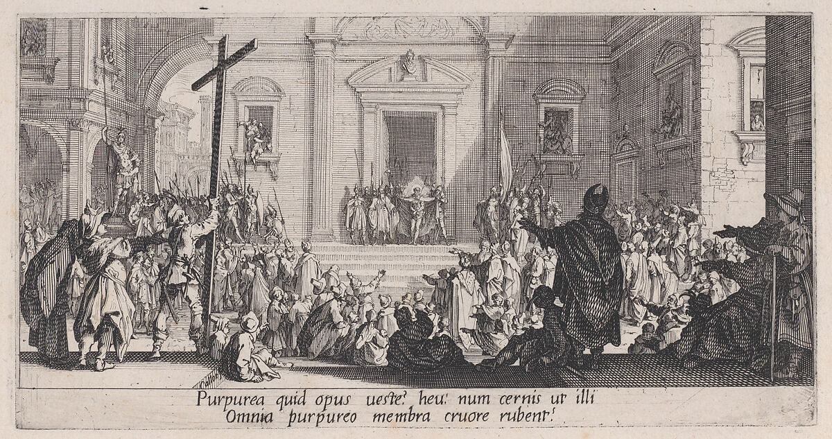 La Présentation au Peuple (The Presentation of Christ to the People), from "La Grande Passion" (The Large Passion), Jacques Callot (French, Nancy 1592–1635 Nancy), Etching and engraving 