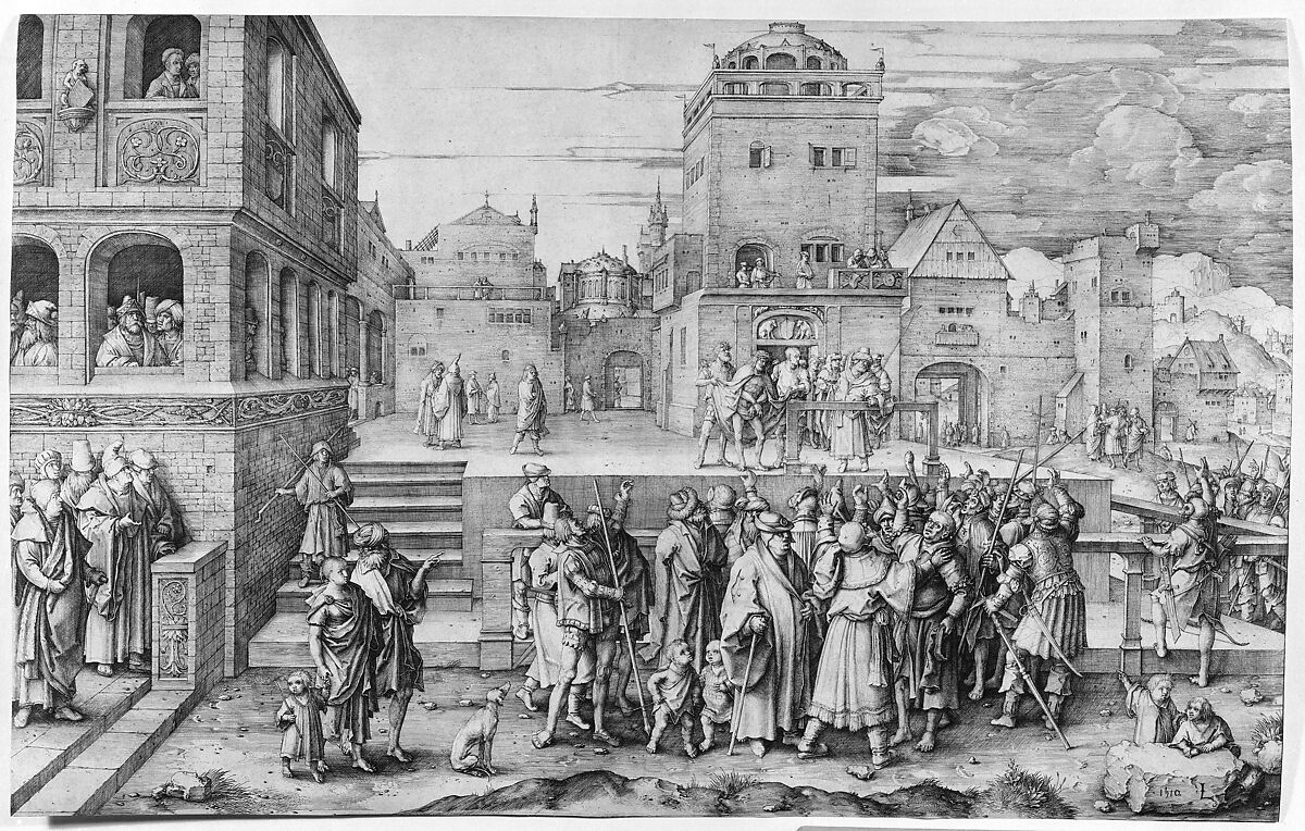 Ecce Homo, Lucas van Leyden (Netherlandish, Leiden ca. 1494–1533 Leiden), Engraving; first state