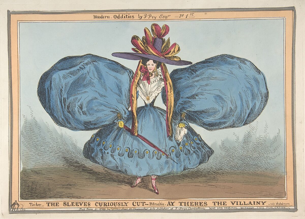 Modern Oddities, by P. Pry Esq., Plate 1st, William Heath (&#39;Paul Pry&#39;) (British, Northumbria 1794/95–1840 Hampstead), Hand-colored etching 