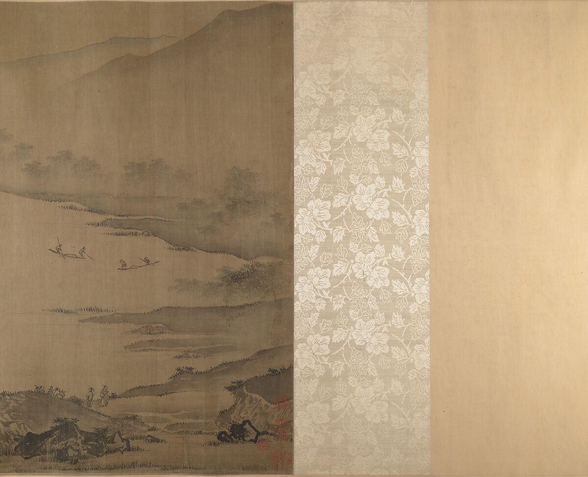 First half of Ten Thousand Li of the Yangzi River, Unidentified artist  , fake signature of Xia Gui (active ca. 1195–1230), Handscroll; ink and color on silk, China