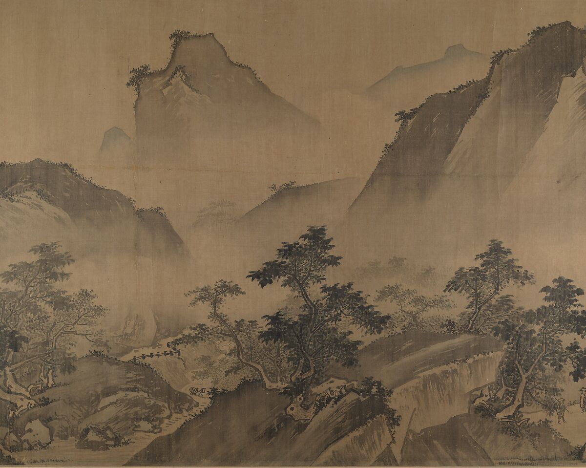 First half of Ten Thousand Li of the Yangzi River, Unidentified artist  , fake signature of Xia Gui (active ca. 1195–1230), Handscroll; ink and color on silk, China
