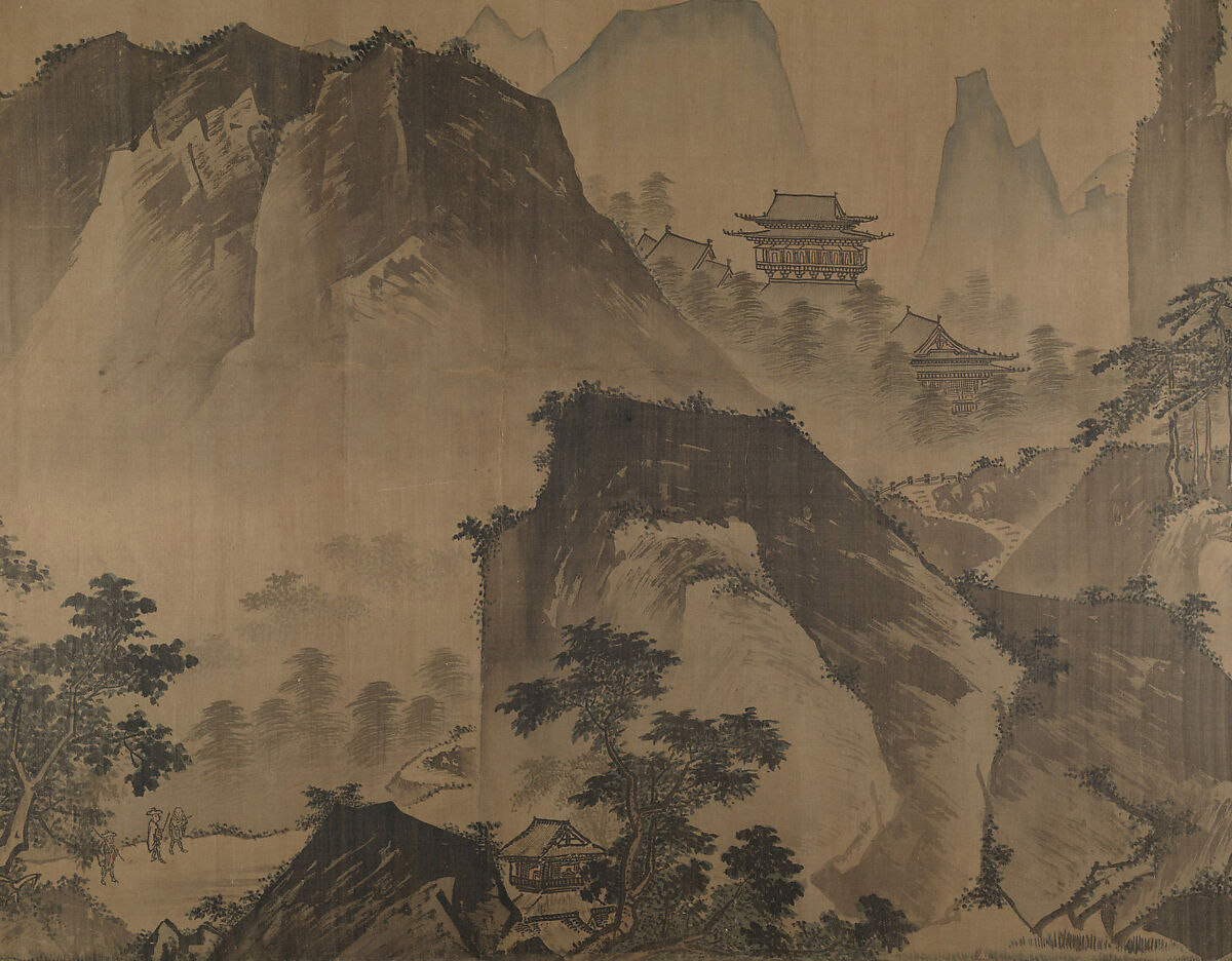 First half of Ten Thousand Li of the Yangzi River, Unidentified artist  , fake signature of Xia Gui (active ca. 1195–1230), Handscroll; ink and color on silk, China 