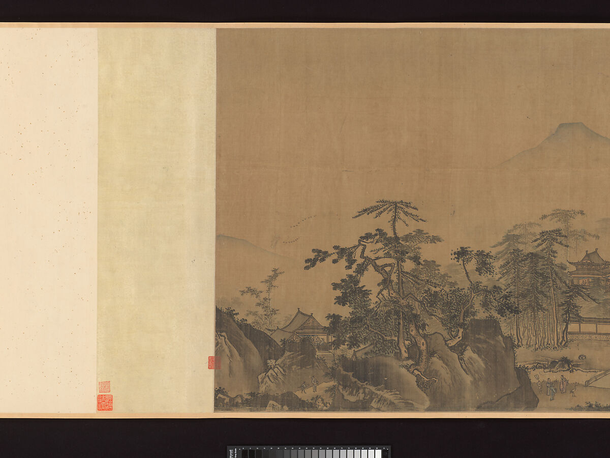 First half of Ten Thousand Li of the Yangzi River, Unidentified artist  , fake signature of Xia Gui (active ca. 1195–1230), Handscroll; ink and color on silk, China