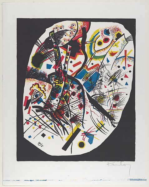 Kleine Welten III (Small Worlds III), Vasily Kandinsky (French (born Russia), Moscow 1866–1944 Neuilly-sur-Seine), Lithograph in red, blue, yellow, and black 