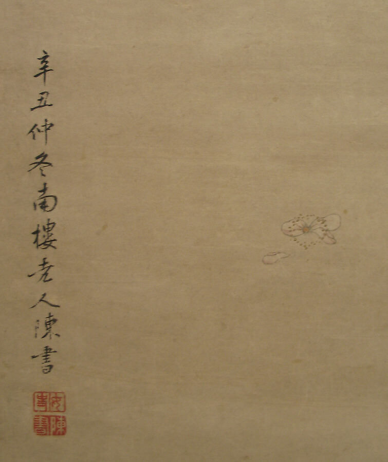 Cockatoo, Chen Shu (Chinese, 1660–1736), Hanging scroll; ink and color on paper, China