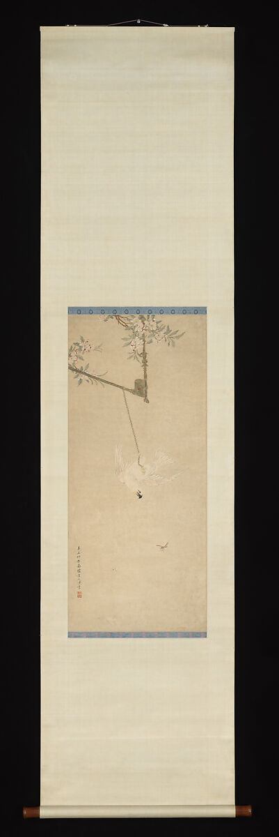 Cockatoo, Chen Shu (Chinese, 1660–1736), Hanging scroll; ink and color on paper, China