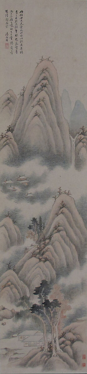 Landscape, Tang Yifen (Chinese, 1778–1853), Hanging scroll; ink on paper, China 
