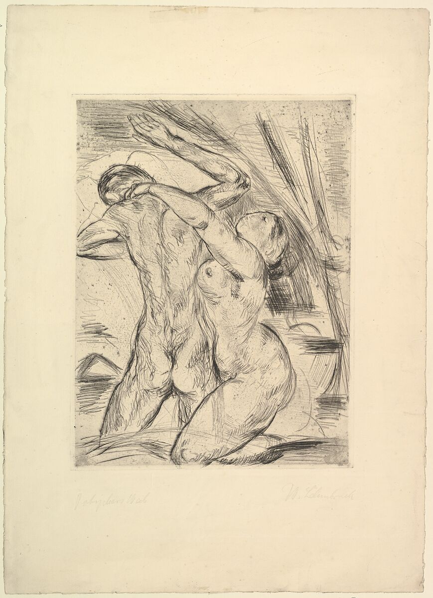 Potiphar's Wife (Potiphars Weib), Wilhelm Lehmbruck (German, Duisburg 1881–1919 Berlin), Drypoint; first state of two