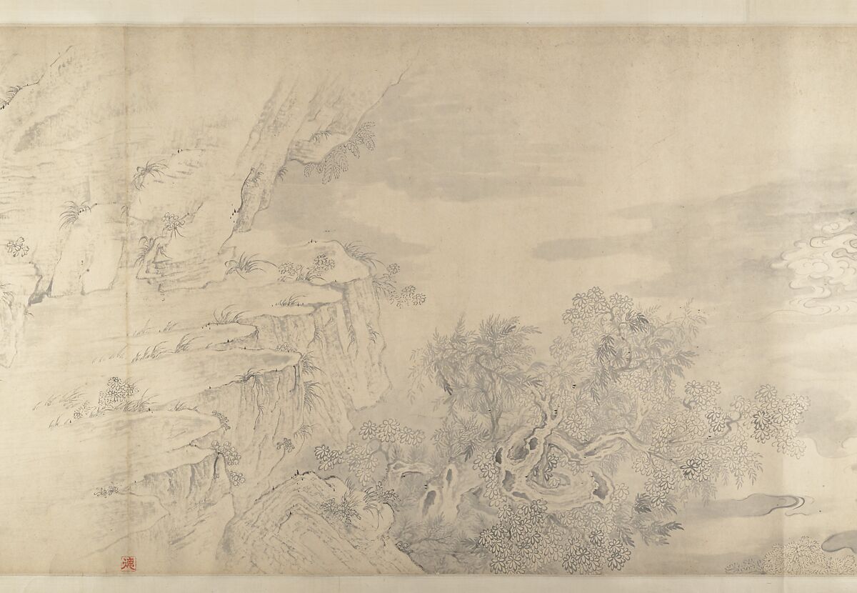 (Copy after) The Sixteen Luohans, In the Style of Shitao (Zhu Ruoji) (Chinese, 1642–1707), Handscroll; ink on paper, China