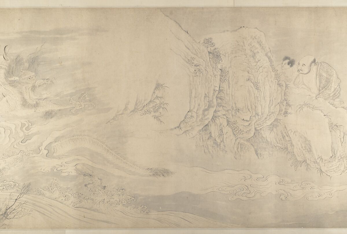 (Copy after) The Sixteen Luohans, In the Style of Shitao (Zhu Ruoji) (Chinese, 1642–1707), Handscroll; ink on paper, China