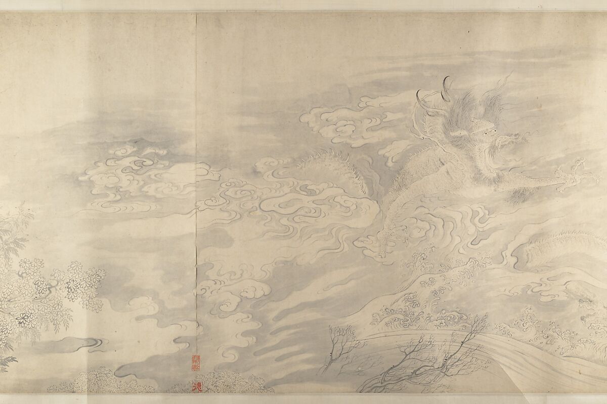 (Copy after) The Sixteen Luohans, In the Style of Shitao (Zhu Ruoji) (Chinese, 1642–1707), Handscroll; ink on paper, China