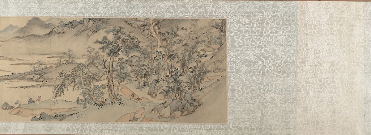 Landscape, In the Style of Wen Boren (Chinese, 1502–1575), Handscroll; ink and color on paper, China