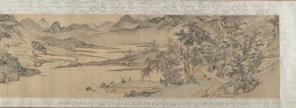 Landscape, In the Style of Wen Boren (Chinese, 1502–1575), Handscroll; ink and color on paper, China