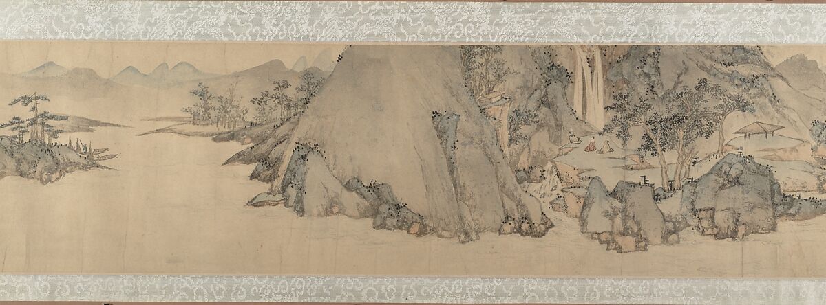 Landscape, In the Style of Wen Boren (Chinese, 1502–1575), Handscroll; ink and color on paper, China