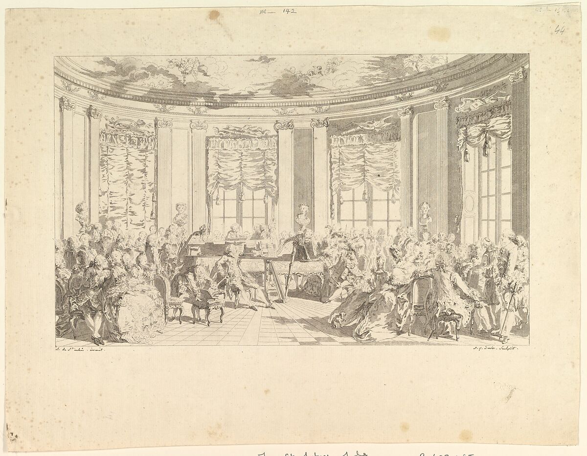 The Concert, Antoine Jean Duclos (French, Paris 1742–1795 Paris), Etching; before first state of three (Bocher) 