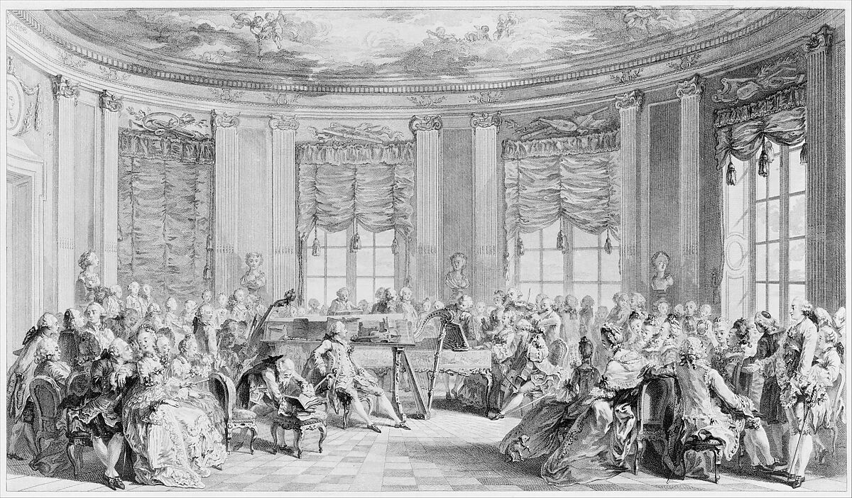 The Concert, Antoine Jean Duclos (French, Paris 1742–1795 Paris), Etching and engraving; first state of three (Bocher)