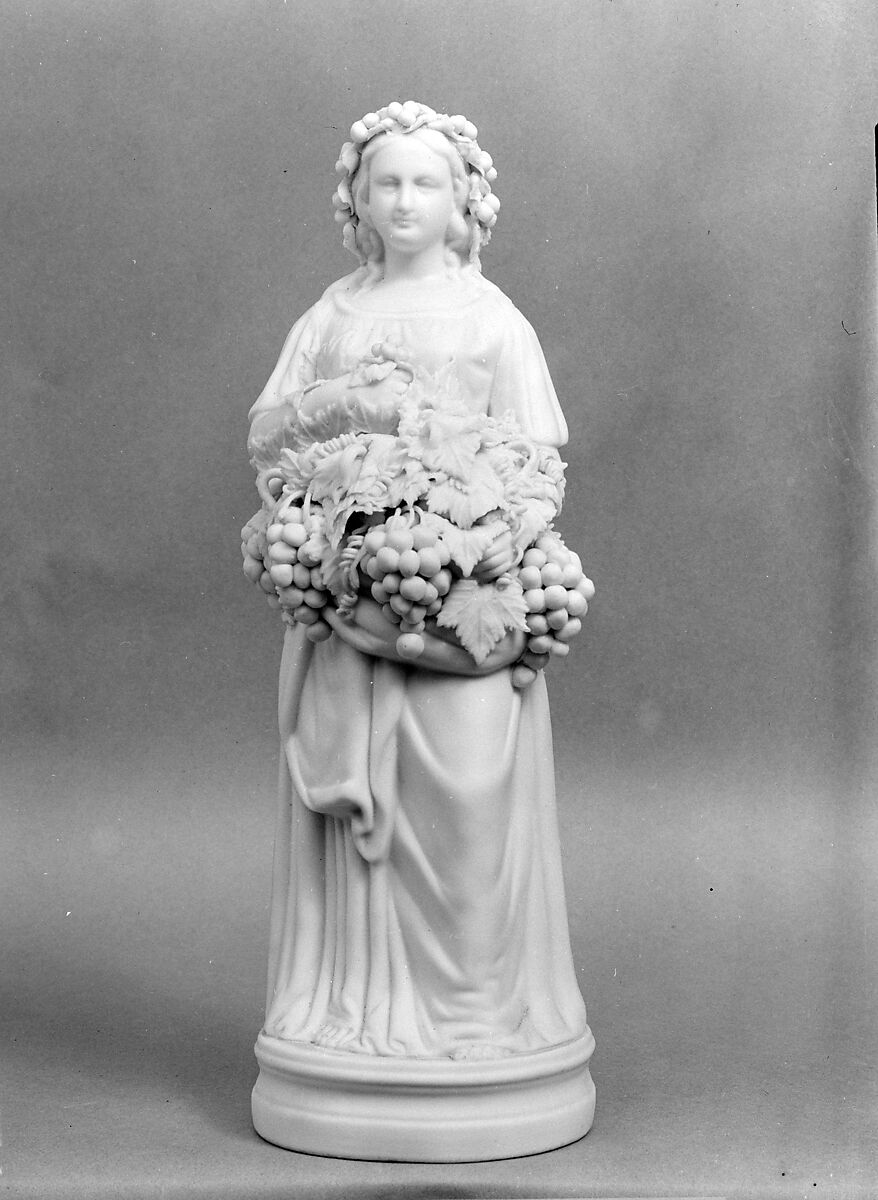 Figure of Autumn, Parian porcelain, American