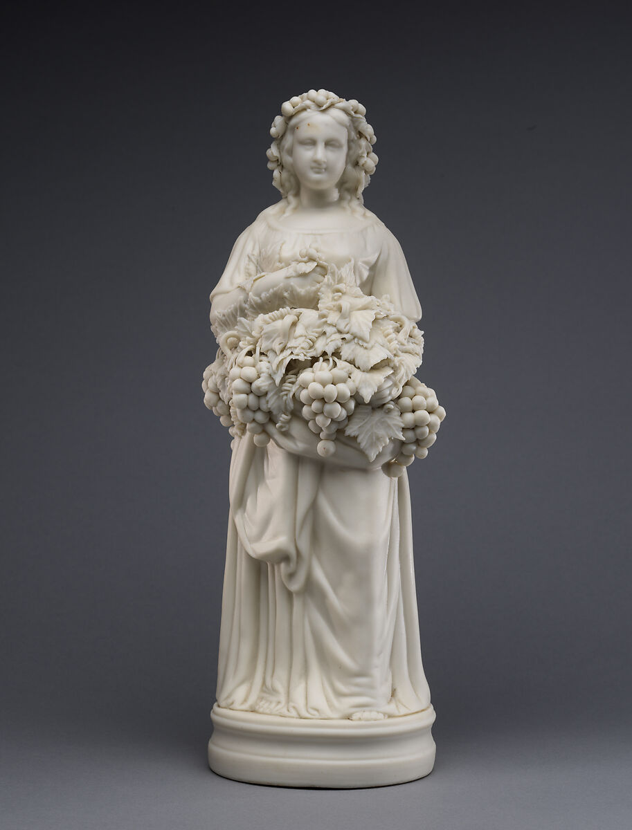 Figure of Autumn, Parian porcelain, American 