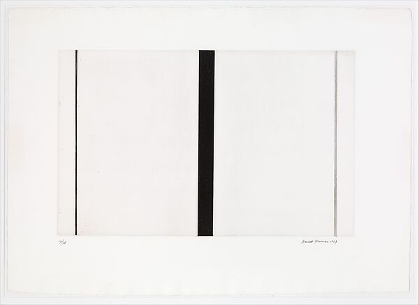 Untitled Etching #1, Barnett Newman (American, New York 1905–1970 New York), Etching and aquatint 